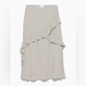 NWT Wilfred Aritzia vineyard chiffon ruffle ruffled Asymmetrical midi skirt